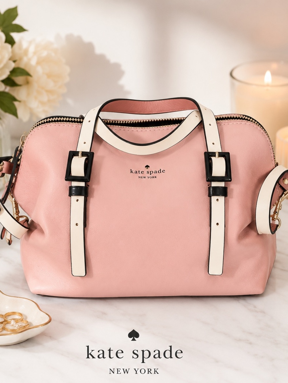 Kate Spade Waverly Street Drew pink leather
